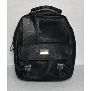 Renwick Genuine Leather Ladies Backpack with Tablet Compartment Black